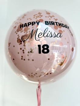 Personalisierter Bubble - Ballon in Ballon - ca. 60cm